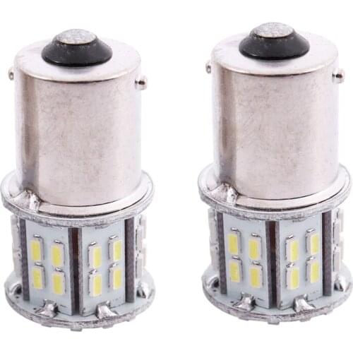 2x 1156 BA15S 382 P21W White 50 SMD LED Car Tail Turn Signal Reverse Light Bulbs