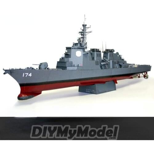 DIYMyModeI Japanese aegis destroyer fog island 1:350 DIY Handcraft Paper Model Kit Handmade Toy Puzzles Gift Movie prop