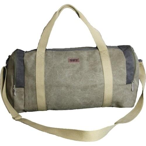 Men Canvas Retro Gym Bag Waterproof Repellent Travel Mutil Capacity Large Shoulder High Quality Luggage Training Fitness X654D