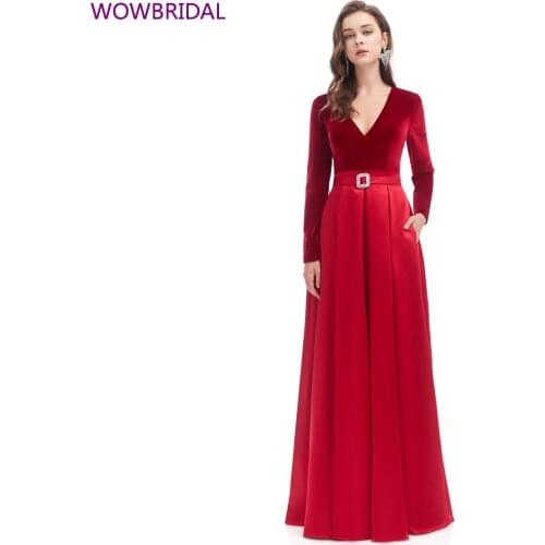 Elegant Evening Dress Formal Evening Ladies High Split Long Skirt Fashion Open Back Ladies Long Sleeve Velvet Satin Dress