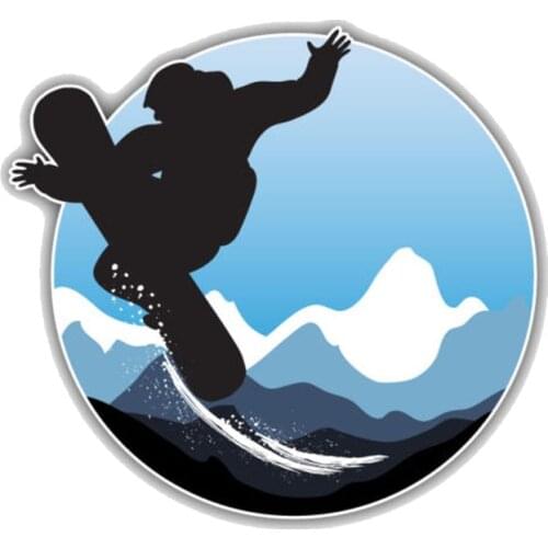 Hot Sell Cartoon Lovely Snowboarder Jumping Car Sticker Motorcycle Stickers Superior Quality Vinyl Decals Anti-UV PVC