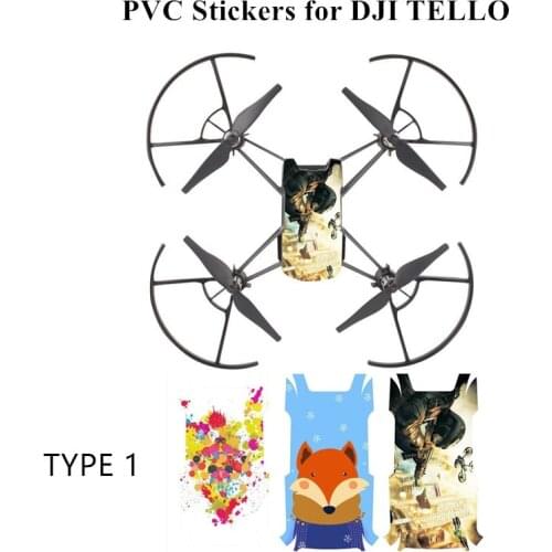 Cool Waterproof PVC Stickers Body Decals for DJI TELLO Drone
