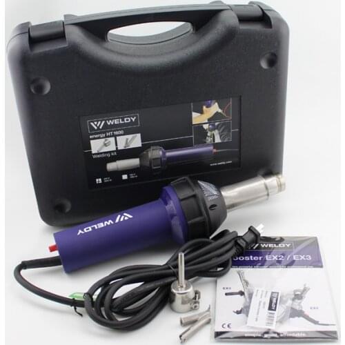 Package sale hot air gun Weldy HT1600 for PP PE PVC plastic welding kit-circular triangle type
