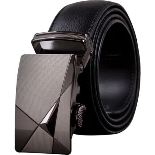 Men belt high quality Imitation solid color leather Automatic buckle belt business affairs Men casual belt
