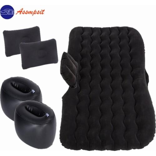 Inflatable car mattress outdoor camping inflatable bed PVC flocking Multifunctional Car inflatable bed car accessories