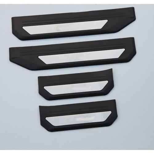 KOUVI Stainless steel Car parts Welcome Scuff Plate door sill 4pcs/set for Honda HRV HR-V Accessories 2014 2015 2016 2017
