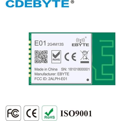 E01-2G4M13S CDEBYTE nRF24L01P PA LNA 2.4GHz 13dBm SPI SMD wireless transceiver module PCB antenna low cost wireless module