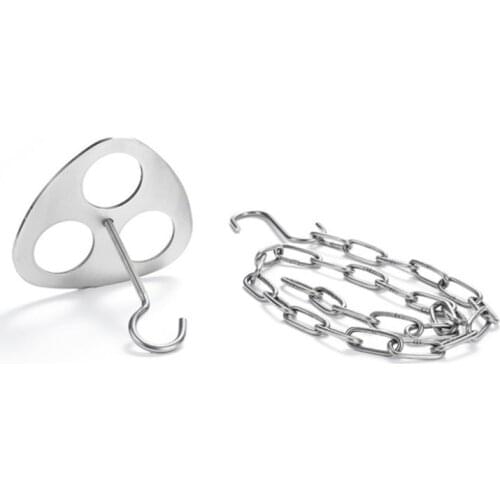 Outdoor BBQ Camping Convenient Ring Hook Camping Tripod Hanging Pot Rack For Fire Hanging Pot Campfire Cookware