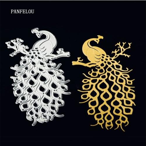 PANFELOU Metal craft The peacocks tail paper die cutting dies for Scrapbooking/DIY Easter wedding Halloween cards