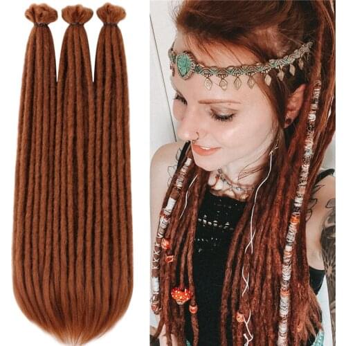 Full Star 100% Handmade Dreadlocs Crochet Braid Reggae Crochet Hair Synthetic Dreads Hair For Women 18 color Braiding Hair