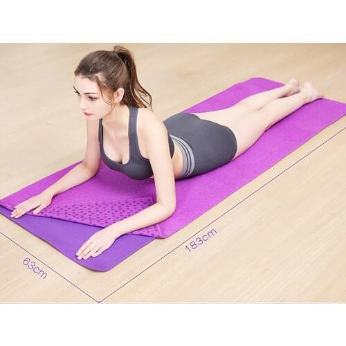 Yoga Mat Towels Quick Dry Microfiber Extra Long 183*63cm Nylon Mesh Carry Bag Pilates Training Towels Mat