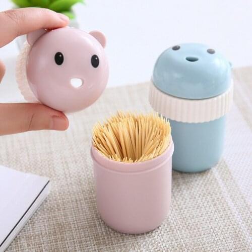 Creativity Toothpick Box Portable Practical Durable Push Holder Container For Restaurant Kitchen Table Toothpicks Dispenser Box