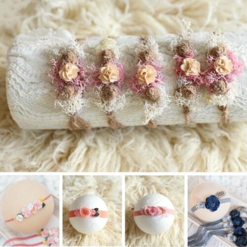 Newborn Photography Props Baby Headband Flower Headwear Infant Headdress Studio Baby Shoot Accessories Concise Lovely Design