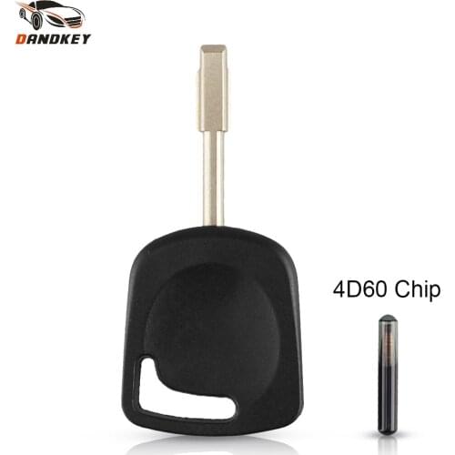 Dandkey Transponder 4D60 Chip Car Key Shell For Ford Focus Mondeo Transit Fiesta Fusion Replacement Remote Key Case FO21 Blade