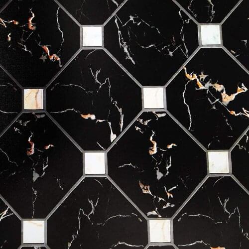 Black Tile Peel And Stick Wall Paper Self Adhesive Wallpaper Decorative Brick Wall Paper Waterproof For Walls Kitchen Renovation