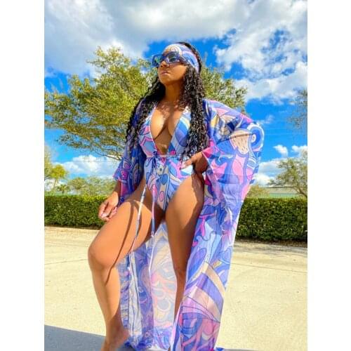 Sexy Bikinis And Cover Set Women Swimsuit Floral Printed Swimwear 2021Summer Strappy Bathing Suit Swimsuit And Cover Up Sets