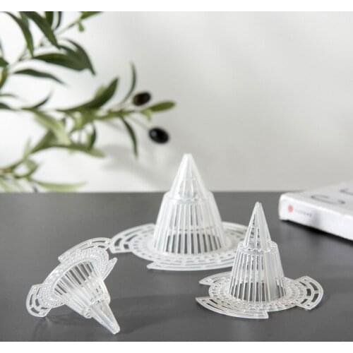 5Pc Plastic Plant Mesh Pot Anti-rotten Root Hydroponic Colonization Cone Mesh Drain Gasket Flowerpot Accessories Garden Supplies