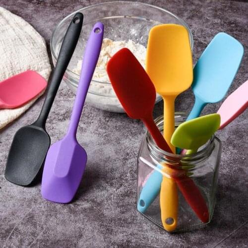 1Pcs Silicone Cake Cream Butter Spatula Kitchen Mixing Cream Scraper Heat Resistant Cookie Pastry Scraper Kitchen Accessories