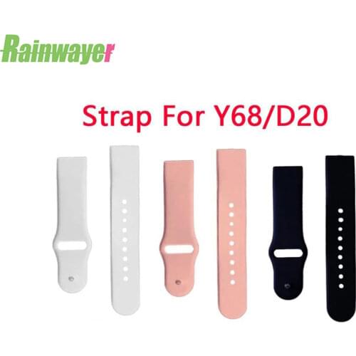 Y68 Silicone Replacement Strap For D20 Smart Watch Bracelet Y68 Smartwatch Band D20 Sport Watchband Y68 Wristband