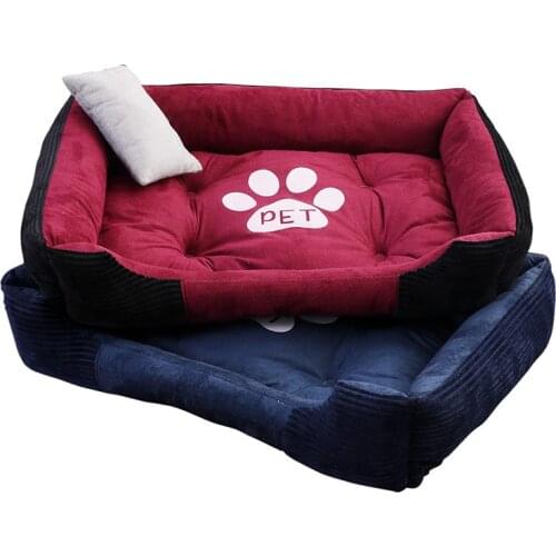 Warm Bone Pet Dogs Bed Washable House Cat Puppy Cotton Kennel Mat Soft Nest Dog Baskets Pet Products For Small Medium Large Dog