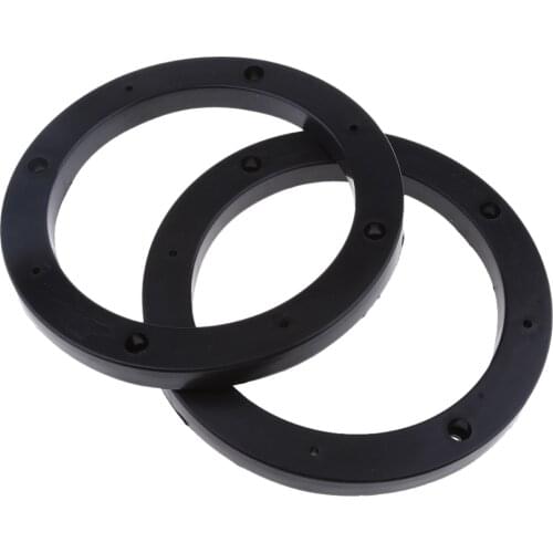 2 Pcs 5inch Dia Universal Black Plastic Speaker Spacer Adaptor Ring Mounting Bracket for Auto Car