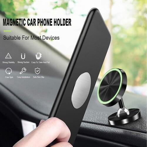 Universal Magnetic Car Phone Holder Dashboard Magnet Phone Stand For iPhone Max Xiaomi Metal Magnet GPS Car Mobile phone Mount