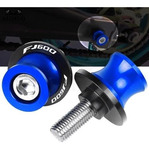 6MM Motorcycle Stand Screws FOR YAMAHA FJ600 FJ 600 1984-1998 1997 1996 1995 1994 CNC Aluminum Swingarm Slider Spools With LOGO