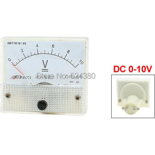 DC 0-10V 10V Analog Panel Volt Voltage Meter Voltmeter Gauge 85C1