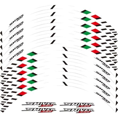 High quality 12 Pcs Fit Motorcycle Wheel Sticker stripe Reflective Rim For Aprilia SHIVER 750