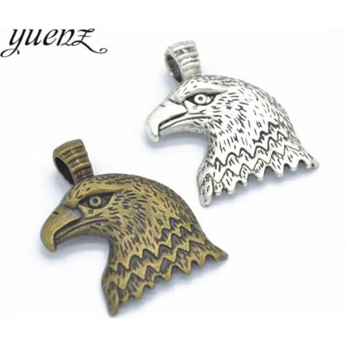 YuenZ 4pcs 2 color Tibetan Silver Plated Pendant Antique bird Charms Jewelry Making DIY Handmade Craft 34*27mm D522