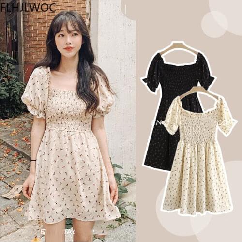 Lolita Girls Cute Sweet Hot Sales Date Holiday Honeymoon Women Retro Vintage Flower Floral Printed Cute Mini Dress