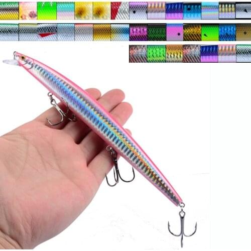 1pcs 50 color 18cm 24g Big Laser Minnow Fishing Lure Floating Isca Artificial Hard Bait Fishing Wobblers Crankbait Swimming Bait