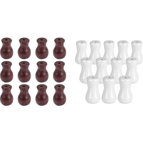 12 Pack Window Blind Wood Cord Knobs Wooden Hanging Ball Blind Small Pendants Drops Pull End for Blinds or Shades
