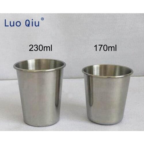 170ML/230ML Stainless Steel Cups with Juice Beer Portion Cups Tumbler Pint Metal Kitchen Drinking Bar Supply 10pcs/lot