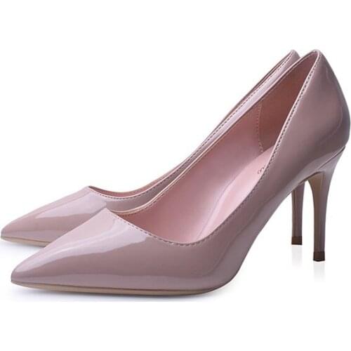 2021 ladies high heels new simple high heels OL pointed toe womens single shoes nude high heels pumps