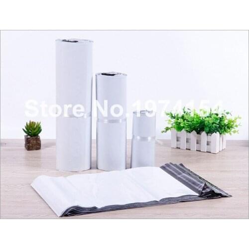 400pcs/lot 25*35cm White Express Bag Poly Mailer Mailing Bag Envelope Self Adhesive Seal Plastic Bag High Quality