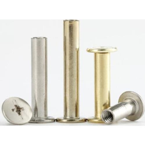 20pcs/lot m5x4-30 stainless steel/ brass plated/ nickel plated/ black Sex bolt chicago screw account book binding post screws