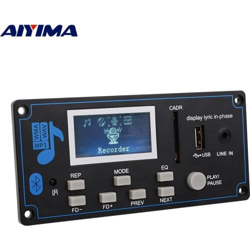 AIYIMA Bluetooth MP3 Decoder Board WMA USB SD FM AUX Decoding Car MP3 Module Lyrics Synchronization DIY Speaker Amp Home Theater