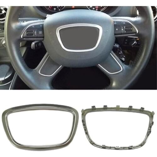 Car steering wheel accessories suitable for Audi A6 C7 A7 A8 D4 steering wheel cover logo horn cover logo bright bar