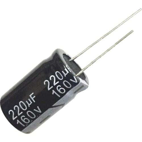 160V220uf volume 16x25mm aluminum electrolytic capacitor 5pcs