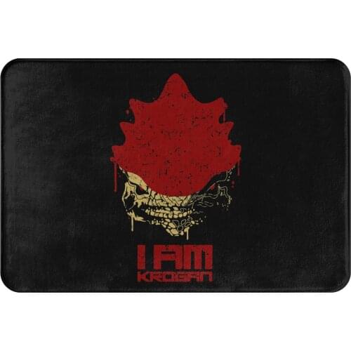 Mass Effect Commander Shepard Game Kitchen Non-Slip Carpet I Am Krogan Bedroom Mat Welcome Doormat Floor Decor Rug
