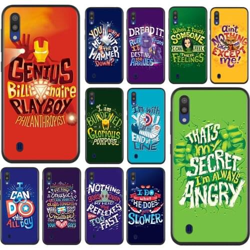 Marvel superhero text For Samsung Galaxy A90 A80 A70 S A60 A50S A30 S A40 S A2 A20E A20 S A10S A10 E Soft Phone Case