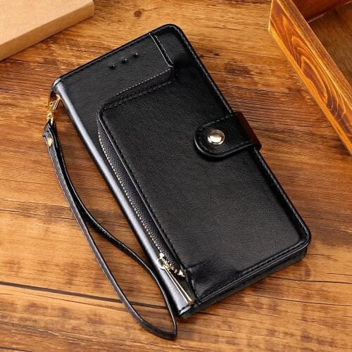 Wallet Case For on UMIDIGI A7 A9 Pro A3X A3S Leather Magnetic Stand Holder Cover on F2 F1 A5 X Power 3 Zipper Multi-card Slots