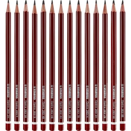 5PCS Germany STABILO 283 Pencil 2B HB 4B Sketch Pencil Student Painting Art Wood Pencil