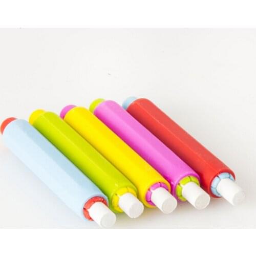 Dustless Chalk Holders Holder Pen Porta Tiza Chalk Clip Non Dust Clean Teaching On Chalkboard Wall Sticker School Supplies 2PCS
