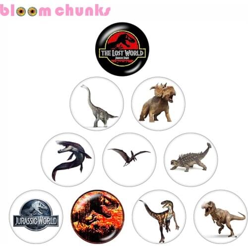 Dinosaur Animal 10pcs mixed 12mm/18mm/20mm/25mm Round photo glass cabochon demo flat back Making findings C22364