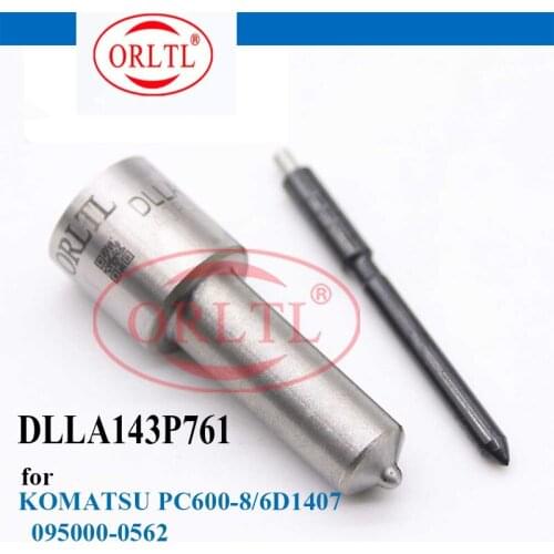 ORLTL Injector Common Rail Nozzle DLLA143P761 for KOMATSU PC600-8/6D1407 DENSO Injector 095000-0562 0950000562