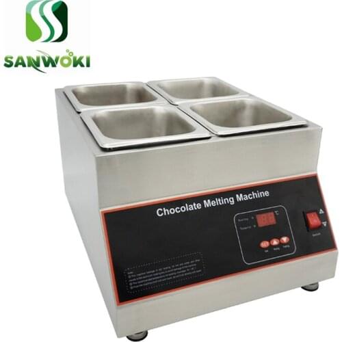 Commercial digital 12kg capacity electric milk warming machine four tanks chocolate furnace melt pot chocolate melter melter