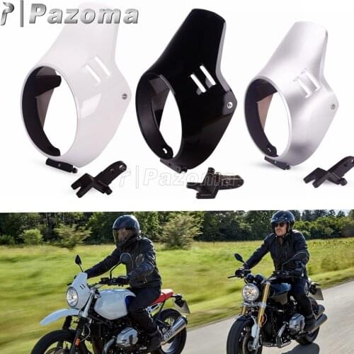 Motorcycle Headlight Cover ABS Plastic Headlamp Front Cowl Fairing For BMW R nineT Urban G/S 2016-2019 2018 White/Black/Silver