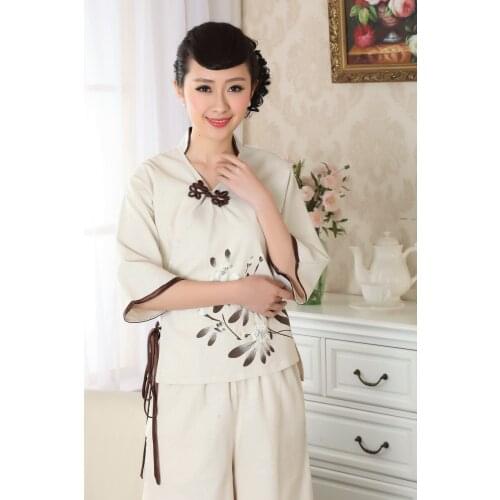 New style cheongsam jacket, cotton, linen, linen, Chinese ethnic style womens jacket, Tang suit disc button improvement